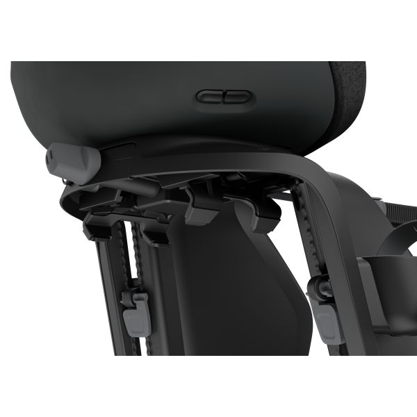 Thule Yepp Nexxt 2 Maxi achterzitje voor fiets, bevestiging op drager, zwart met verstelbare veiligheidsriemen
