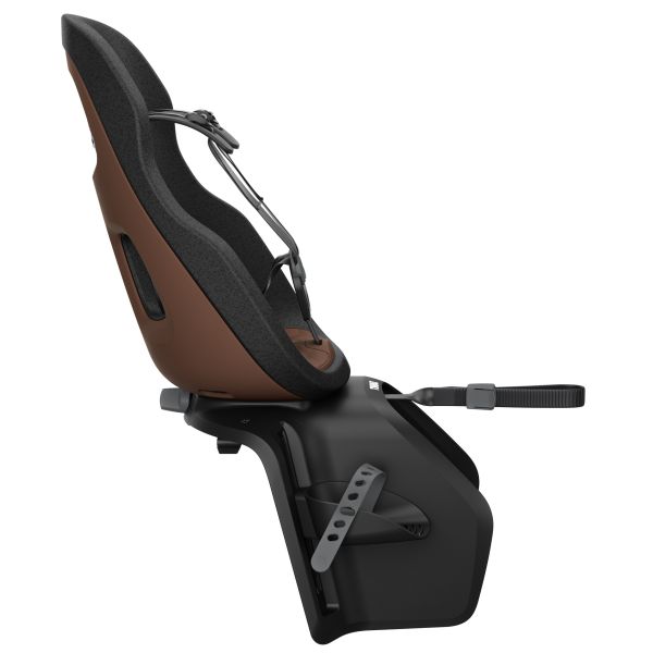 Fietszitje Thule Yepp Nexxt 2 Maxi achterdragerbevestiging op fiets, geschikt voor veilig kindje achterop de fiets.