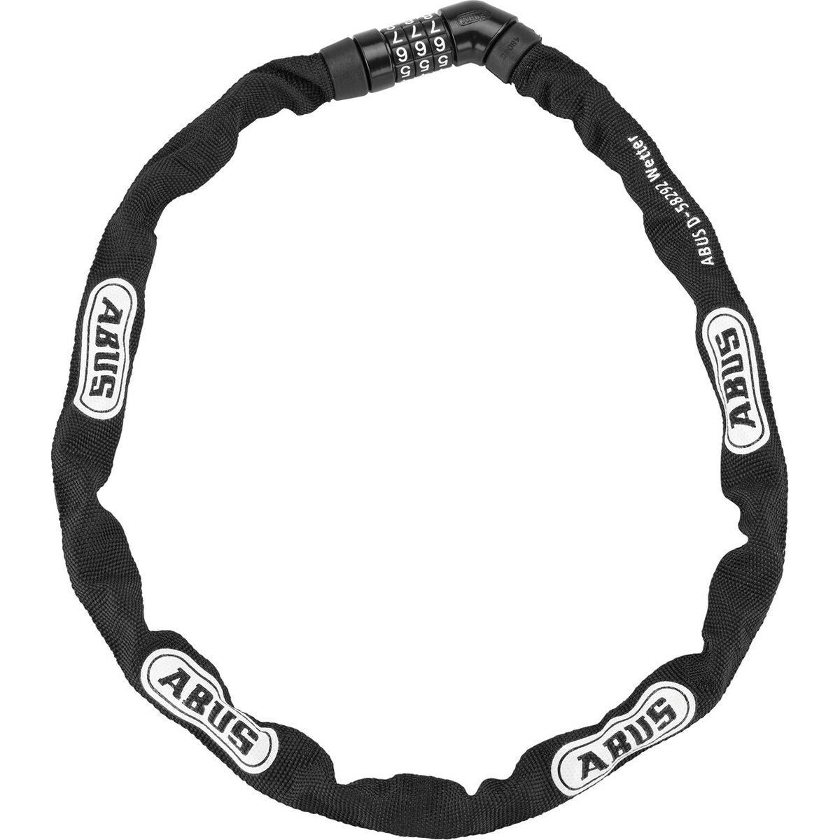 Abus Steel-O-Chain kettingslot met code, 75cm lang en 4mm dik, stevige ketting voor fietsbeveiliging