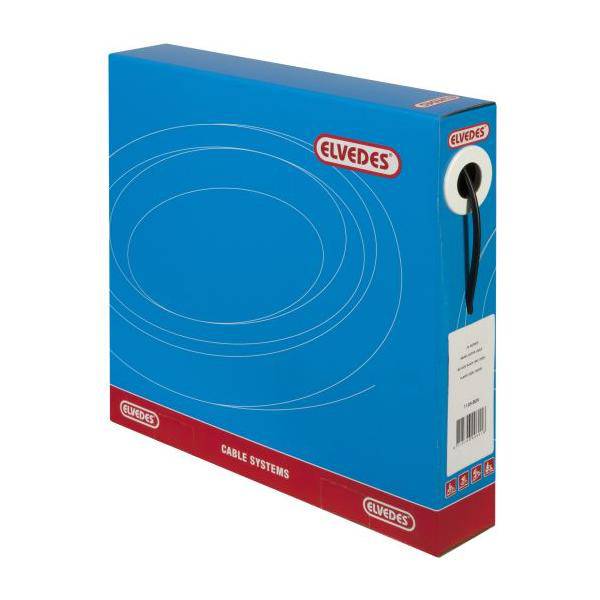 Rem Buitenkabel Elvedes Zonder Teflon Voering Ø5,0Mm / 30 Meter - Zwart (In Een Doos) - Le Coq Wielerartikelen