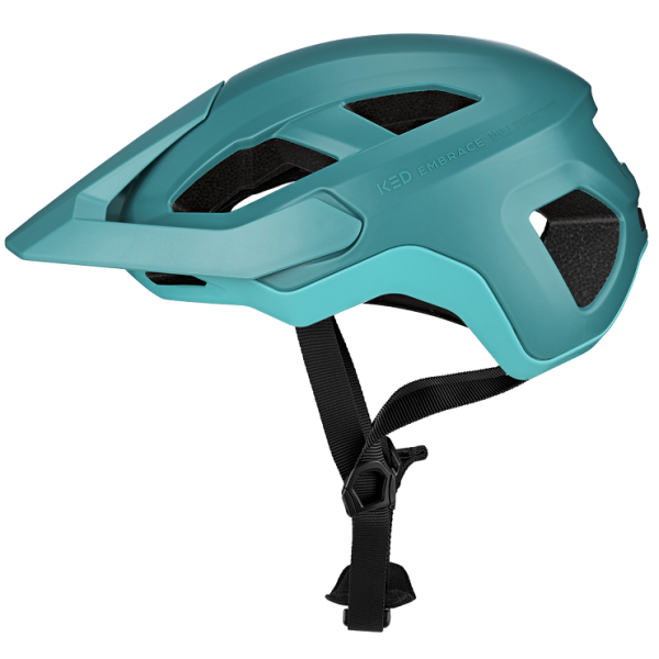 Ked Embrace Mu-1 e-bike helm met vizier en in-mold constructie, in frisse kleuren, geschikt voor veilig fietsen.