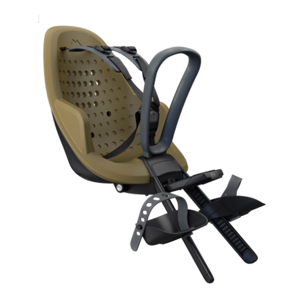 Thule Yepp 2 Mini fietsstoeltje met schokabsorberend schuim voor kinderfiets, comfortabel en veilig zitje voor jonge kinderen
