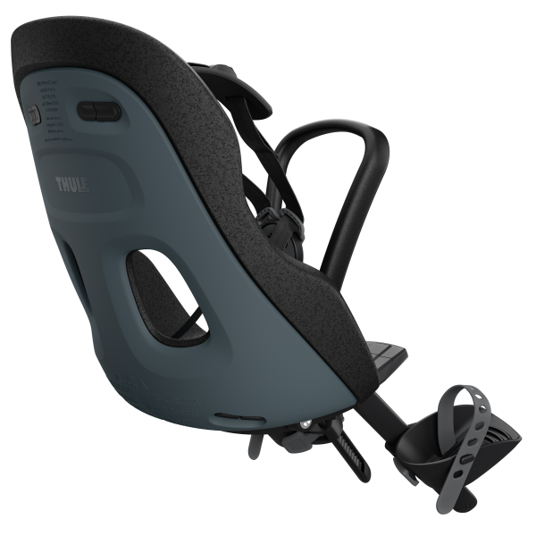 Lichtgewicht Thule Yepp Nexxt 2 Mini fietsstoeltje voor stuurmontage, geschikt voor jonge kinderen, zwart en compact design