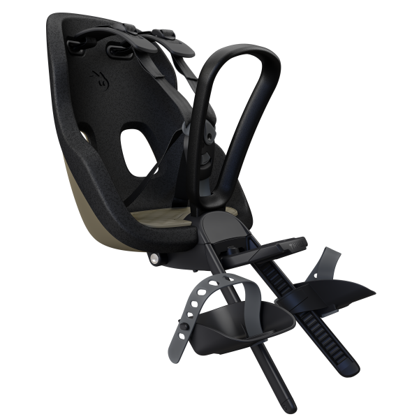 Lichtgewicht Thule Yepp Nexxt 2 Mini fietsstoeltje voor stuurmontage, geschikt voor jonge kinderen, zwart en compact design