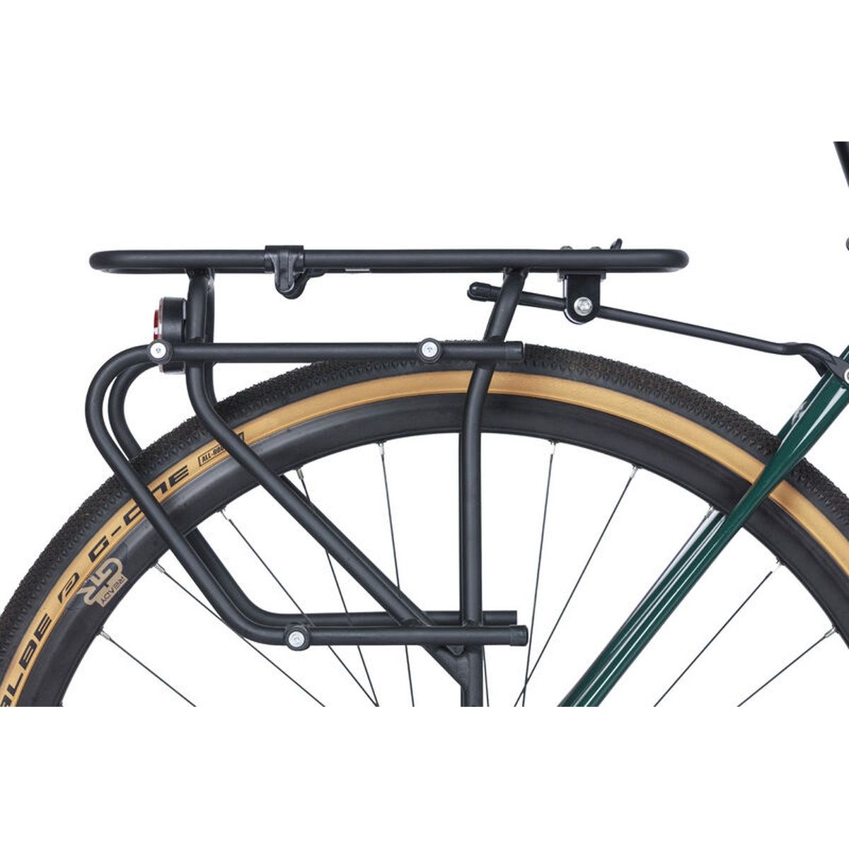 Zwarte Basil MIK Side Studs set van 3 fietstas accessoires met studs, geschikt voor fietsaccessoires.