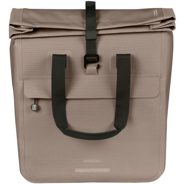 Basil Urban Dry Neo fietstas enkel met MIK-haken, 23-26 liter, waterdichte fietsshopper voor dagelijks gebruik