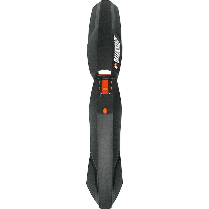 Zwart SKS dashboard voorspatbord van PVC voor 26/27,5 inch fietsen, beschermt tegen modder en water tijdens het fietsen.