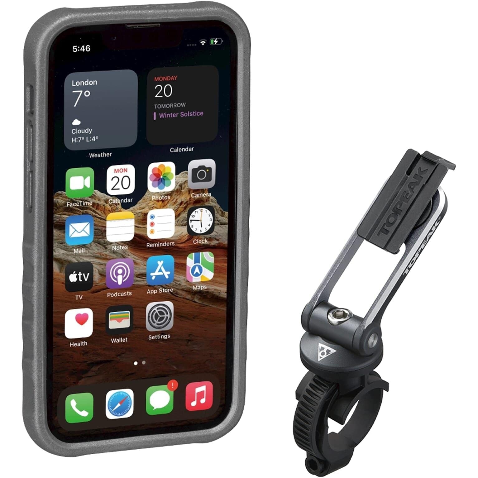 Topeak Ridecase Iphone 13 Mini Incl. Bevestiging - Le Coq Wielerartikelen