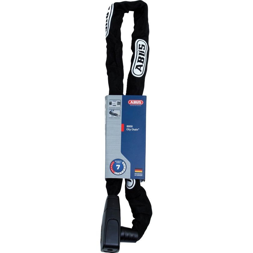 Abus Citychain 8800 kettingslot van 95 cm met 7 mm ketting, beveiligingskettingslot voor stadsgebruik