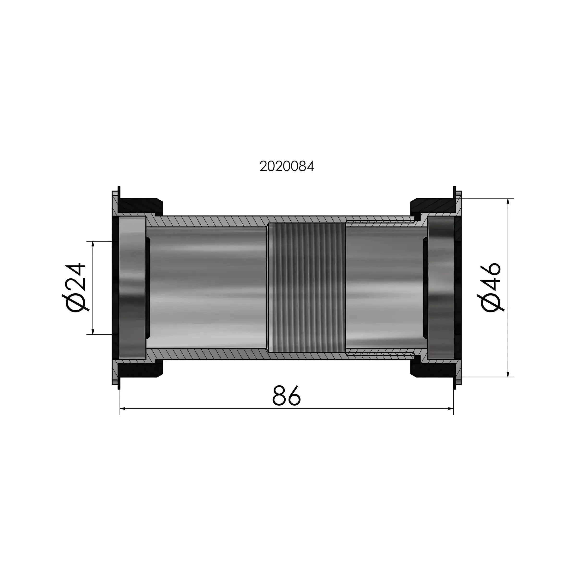 Elvedes Trapas Cupset Twistfit Shimano BB386 - Zwart - Le Coq Wielerartikelen