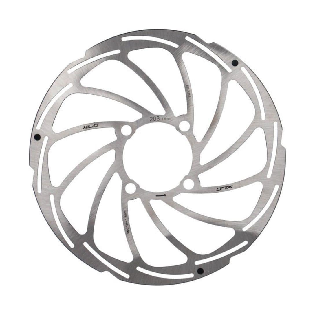 XLC Brx114 remschijf 2.0mm voor Rohloff 4-gats, zilverkleurige roestvrijstalen remschijf voor fietsremmen