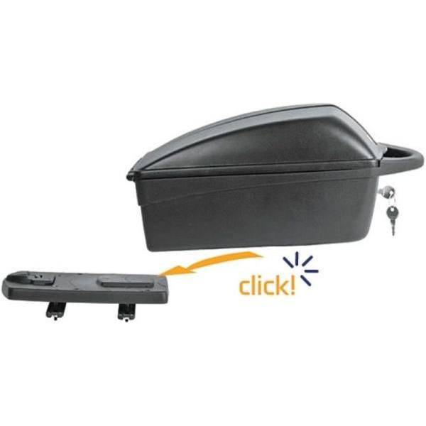 Topkoffer Polisport Luxe Met Quick Release Bagagedragerbevestiging - Zwart - Le Coq Wielerartikelen