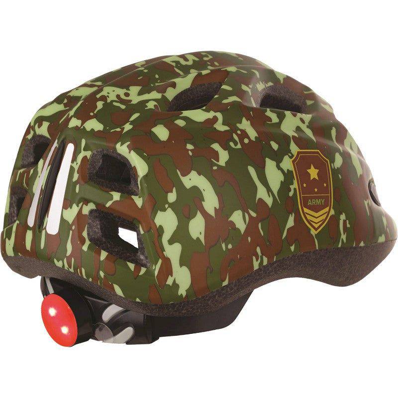 Polisport Kinderhelm Army S (52-56 Cm) - Met Led Verlichting - Le Coq Wielerartikelen