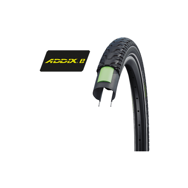 Schwalbe Buitenband 28" Energizer Plus Tour ADDIX E GreenGuard - Zwart - Le Coq Wielerartikelen