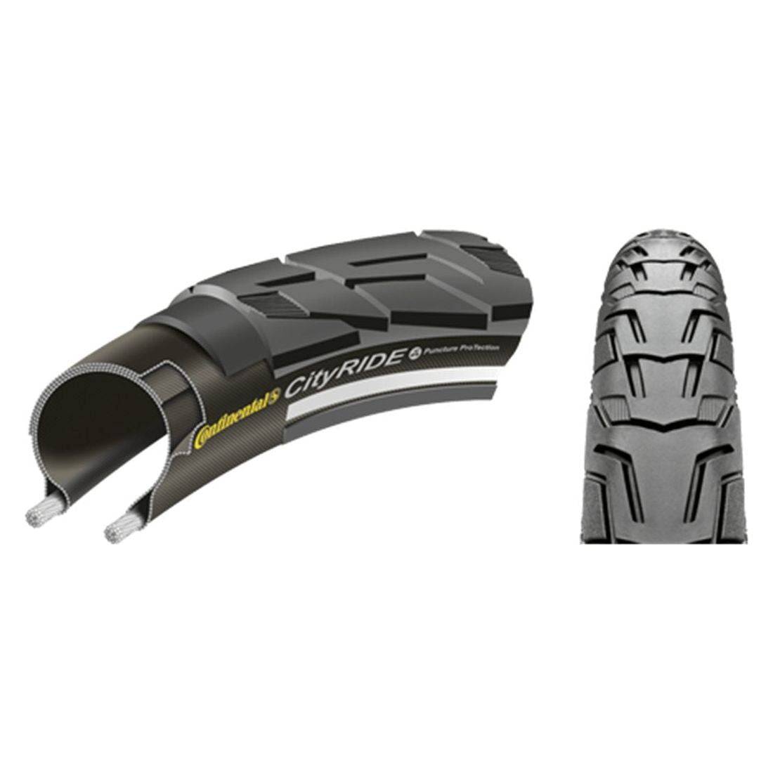 Buitenband 28" Continental Ride City Extra Puncture Belt - Zwart - Le Coq Wielerartikelen