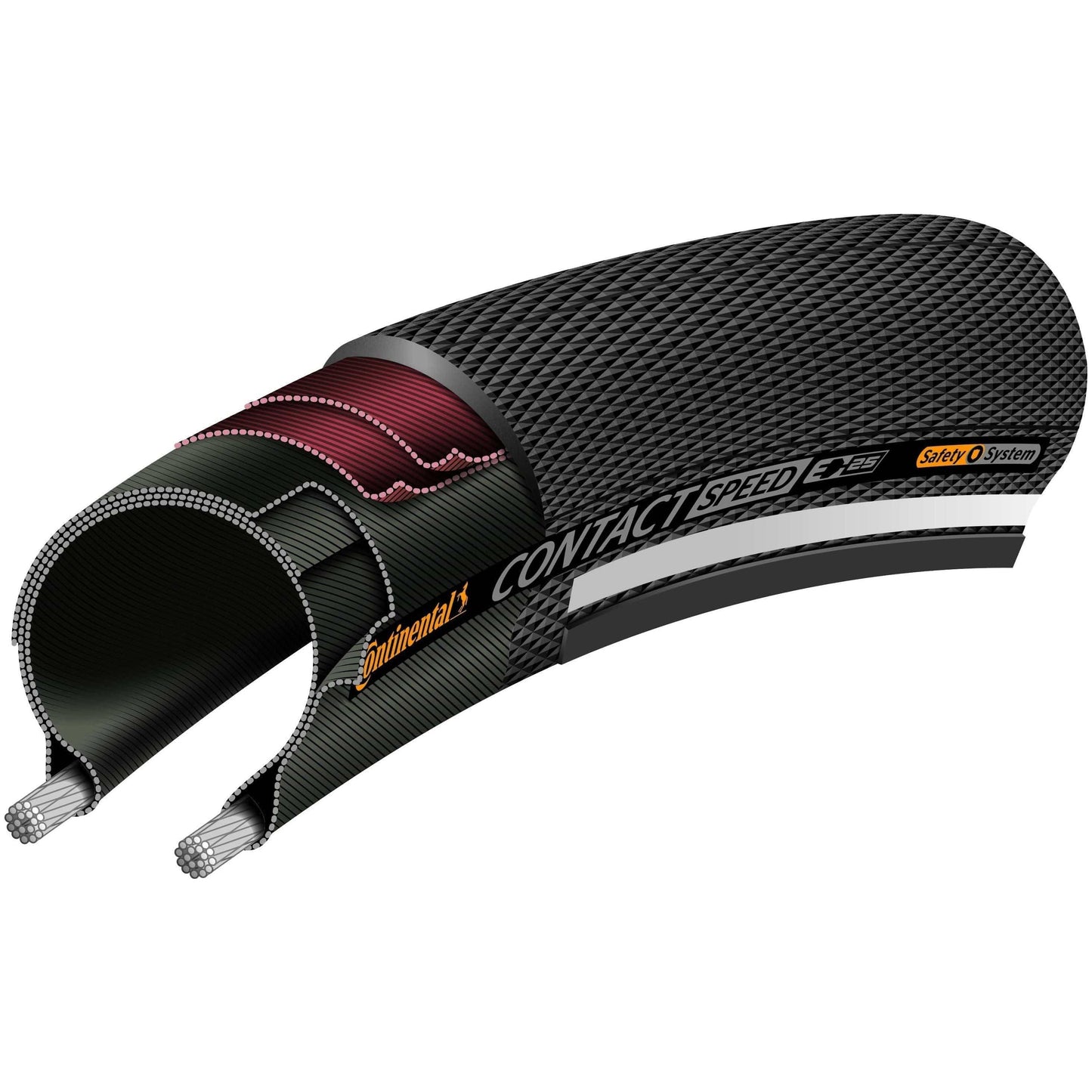 Continental Buitenband 28" Contact Speed Double SafetySystem Breaker - Zwart - Le Coq Wielerartikelen