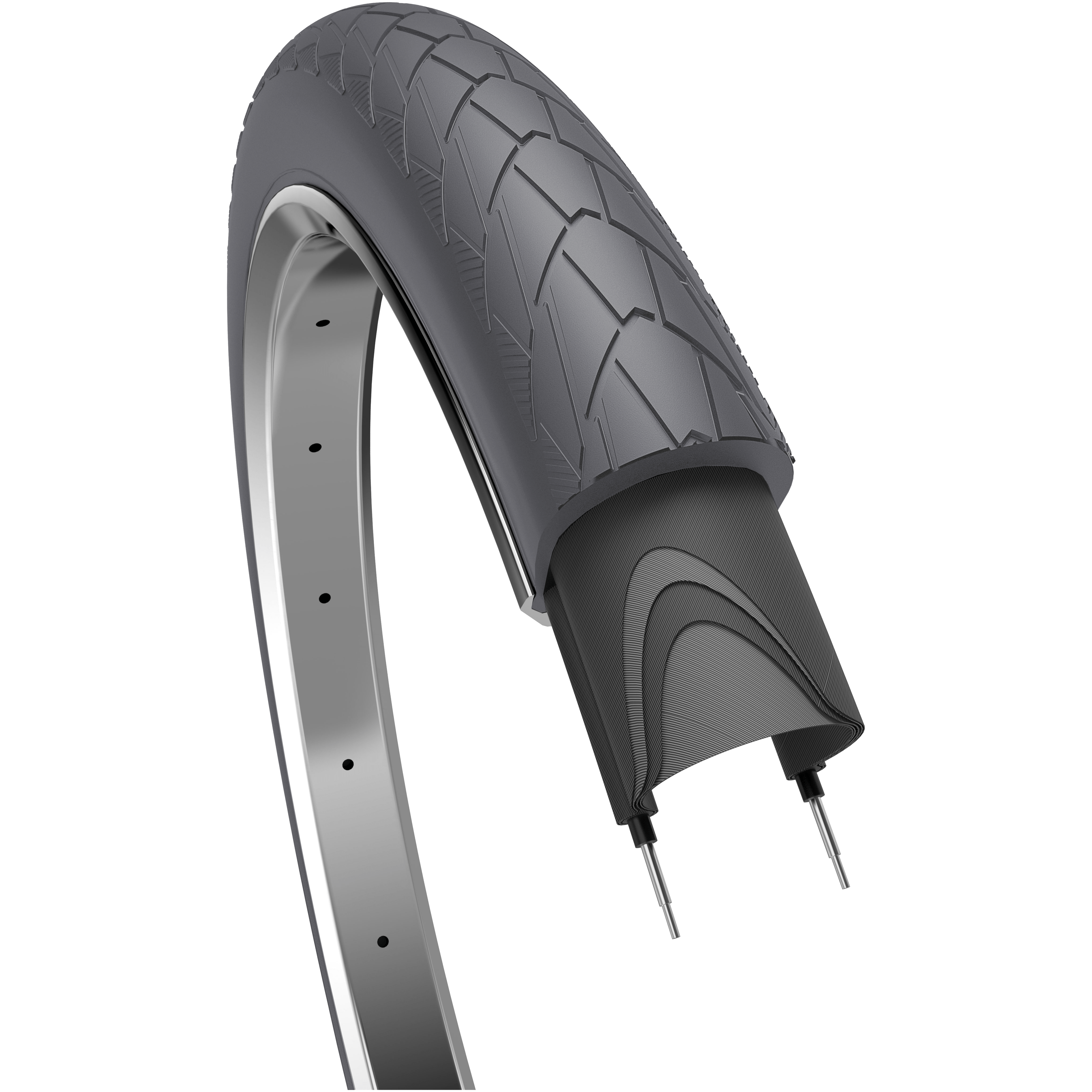 Edge Buitenband Mambo 28 X 2.00"/ 50-622 Mm - Grijs Met Reflectie - Le Coq Wielerartikelen