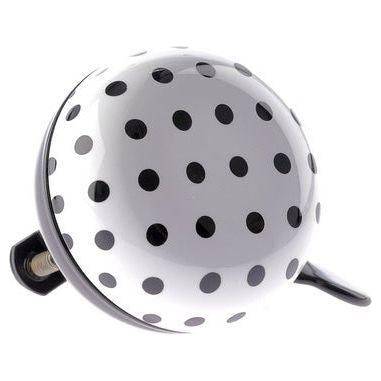 Niet Verkeerd Fietsbel Ding Dong Dots 60 Mm - Wit/Zwarte Stippen - Le Coq Wielerartikelen
