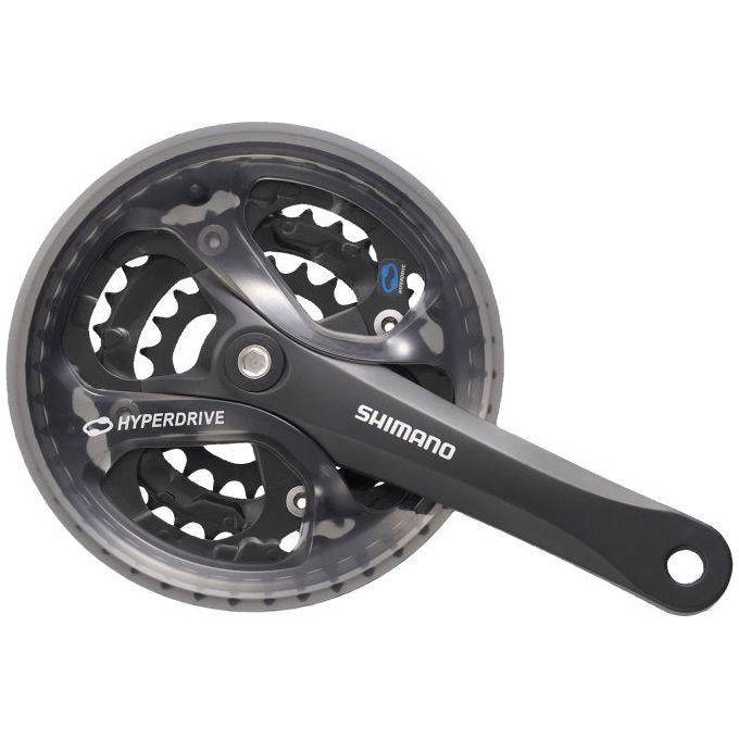 Shimano Crankstel 7/8 Speed Acera Fc-M361 - 175/48X38X28T - Zwart Met Kettingscherm - Le Coq Wielerartikelen