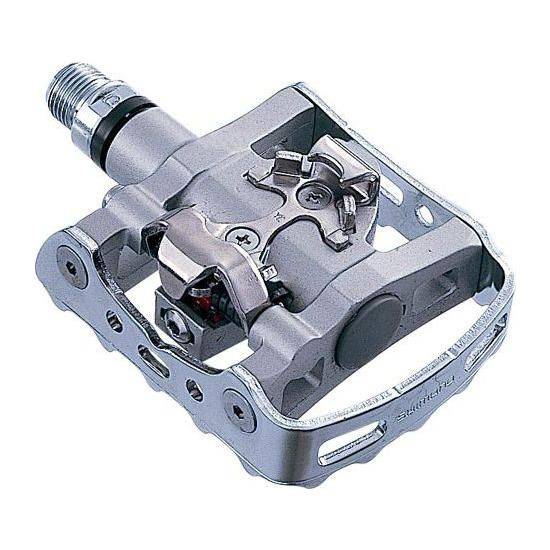 Shimano Pedaalset Spd M324 Met Plaatje Sm-Sh56 Enkelzijdige Binding - Zilver - Le Coq Wielerartikelen