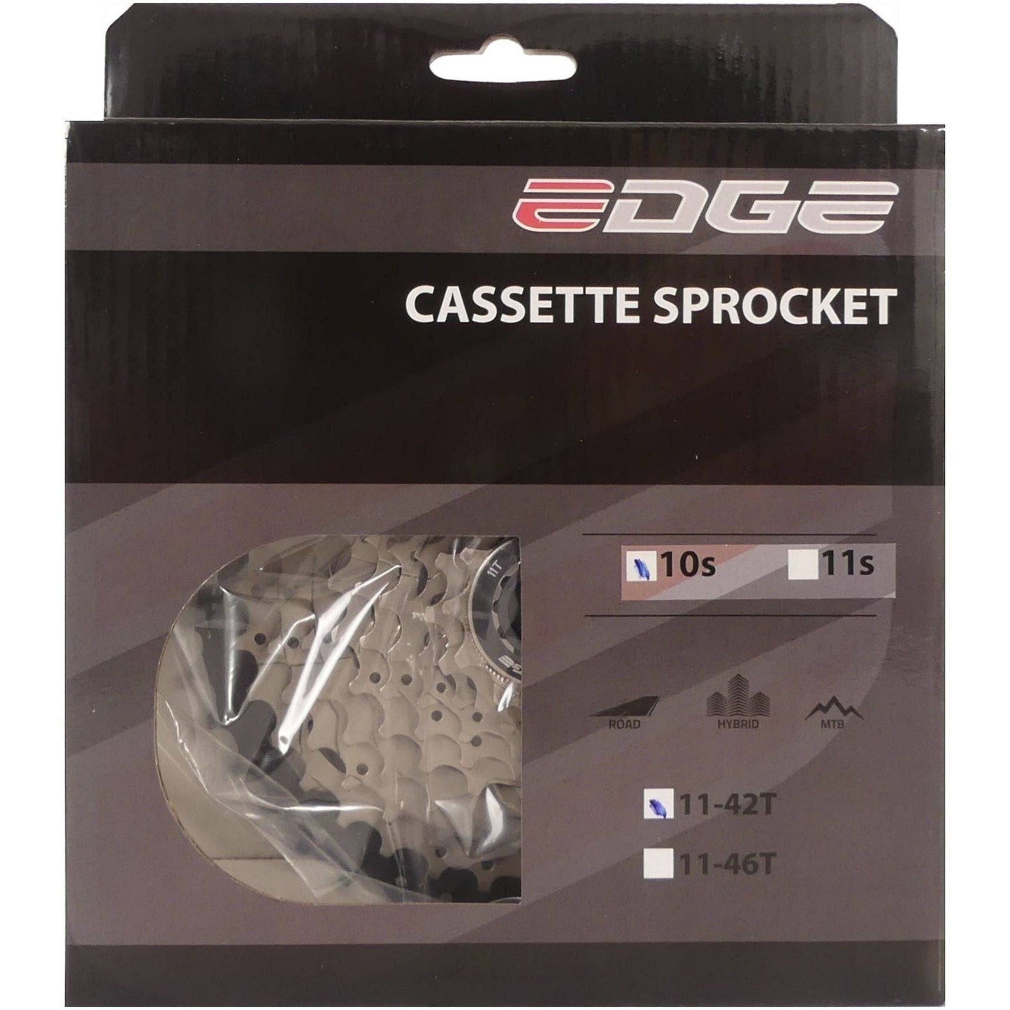 Edge Cassette 10 Speed Csm6010 - Zilver/Zwart - Le Coq Wielerartikelen