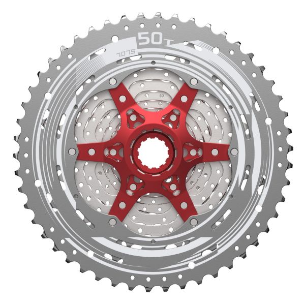 Sunrace Cassette 11 Speed Csmx8 - Zilver/Rood