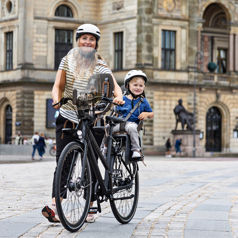 Urban Iki windscherm voor fiets, transparant en flexibel, bescherming tegen wind en insecten voor fietsers.
