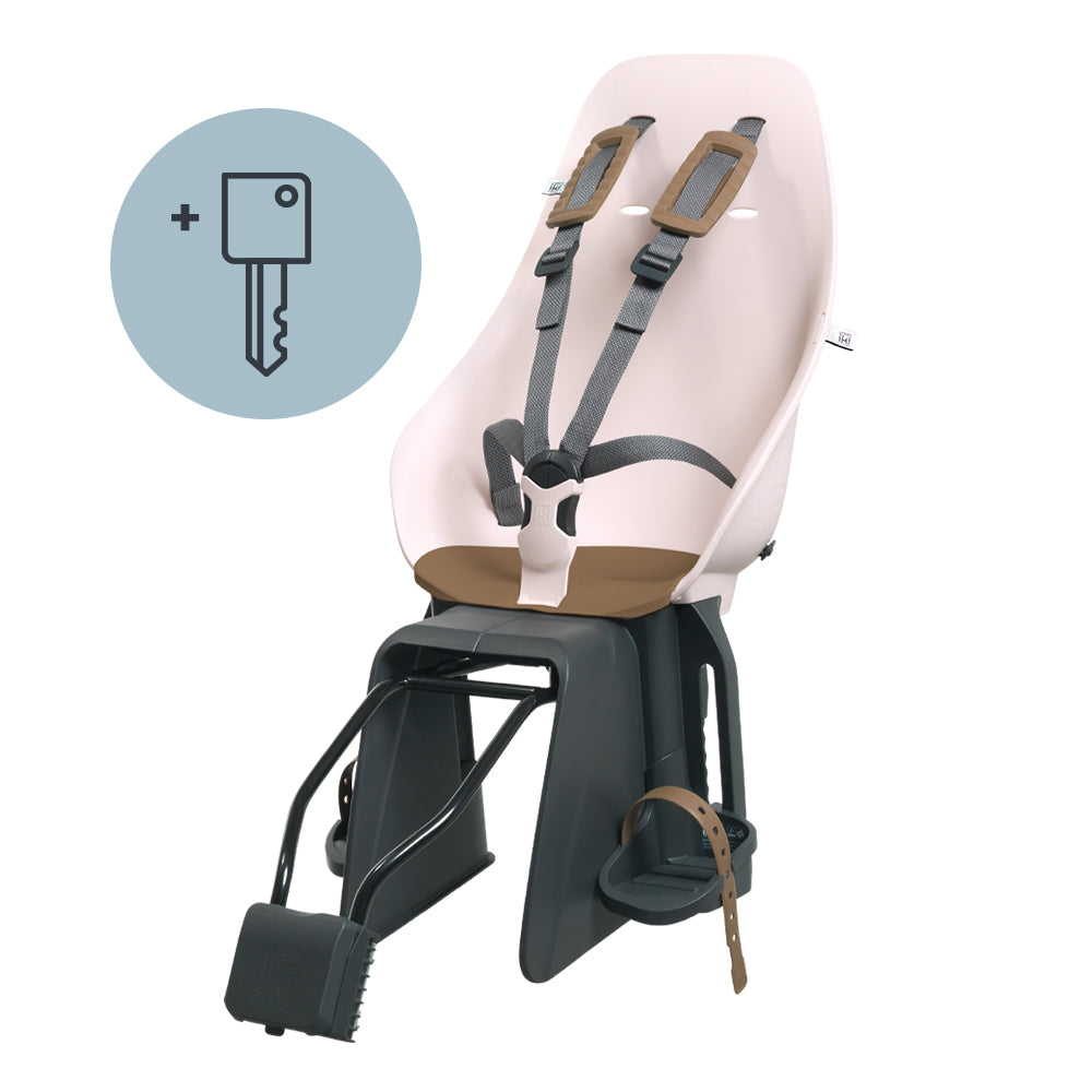 Urban Iki achterzitje voor fiets, bevestiging voor Ta-ke frame, comfortabel en veilig voor kinderen op de achterdrager.
