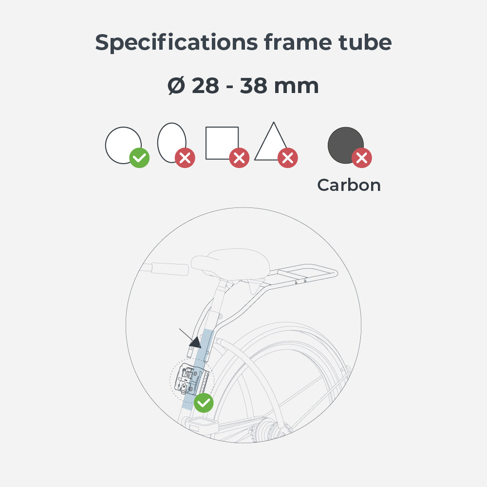 Urban Iki Achterzitje Ta-ke BIO Framebevestiging - Le Coq Wielerartikelen
