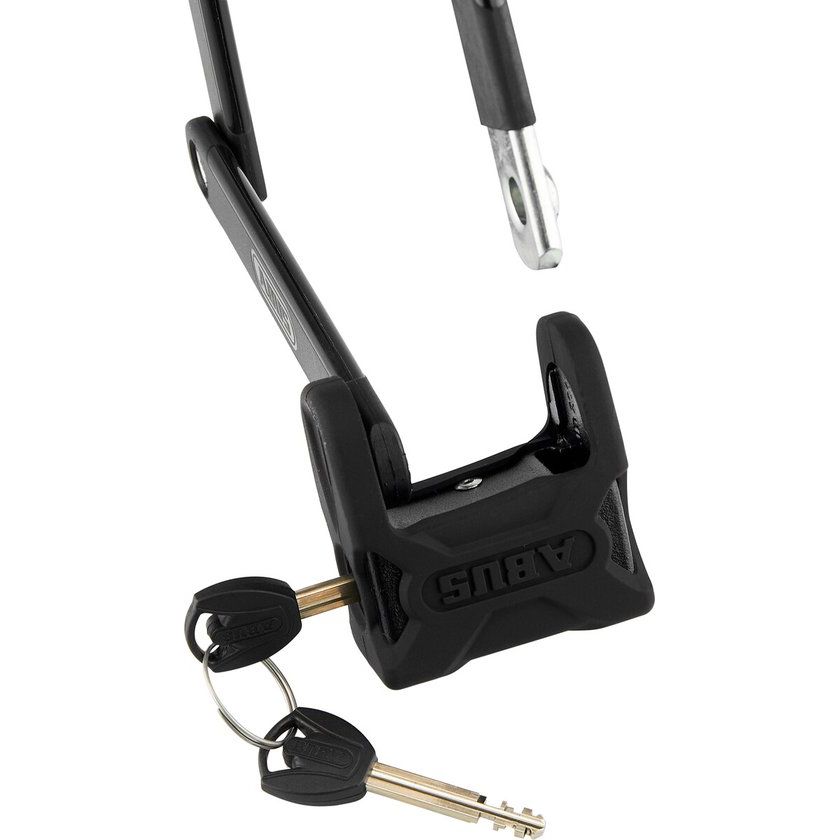 Zwart Abus Bordo Big Alarm 6000KA/120 vouwslot 120 cm met Xplus beveiliging, zichtbaar in de afbeelding