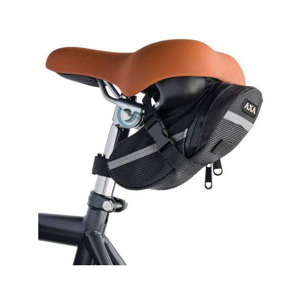 Axa Set Ringslot Imenso Xl +Insteekketting Ulc 130 + Zadeltas - Zwart - Le Coq Wielerartikelen