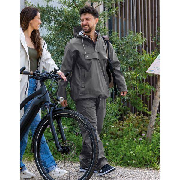 Regenjas Mirage Rainfall Closed Jacket - Gemaakt Van Polyester Soft Touch - Earl Grey - Le Coq Wielerartikelen