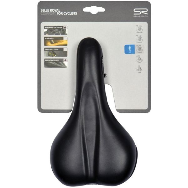 Selle Royal Fietszadel Rio Plus City Men - Zwart - Le Coq Wielerartikelen