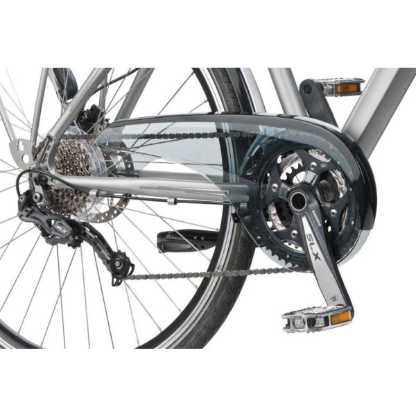 Axa Scope 2 Kettenschutz für 46-48 Zähne Ritzel - Hellgrau mit Schwarzem Rand