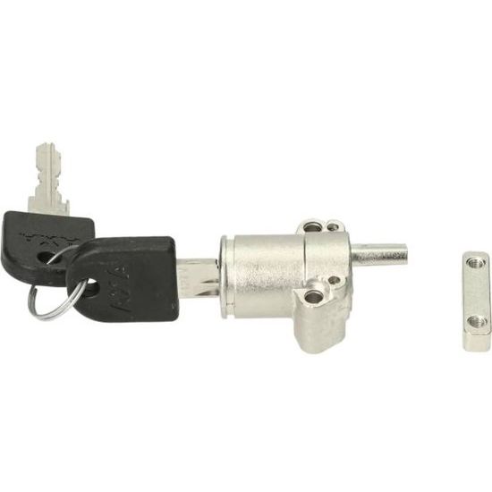 Zilveren Axa Bosch Gen3 Accuslot Powertube 500 voor slothouder en bevestiging, zichtbaar op de afbeelding.