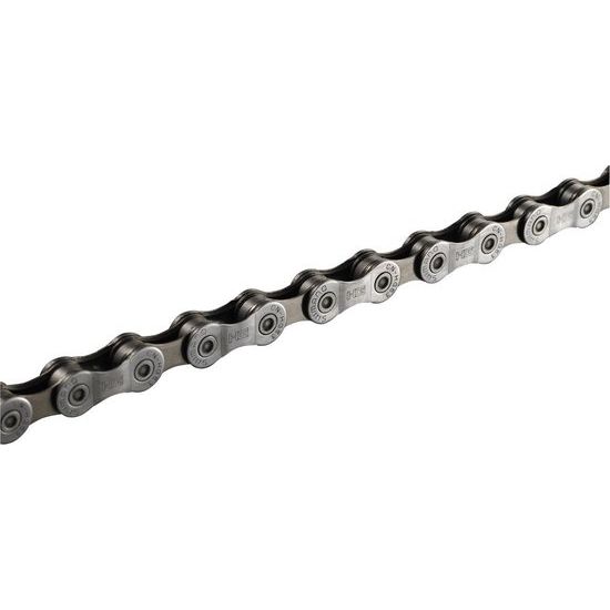 Shimano HG53 9-speed ketting met 116 schakels voor fiets, duidelijk zichtbaar in de afbeelding.