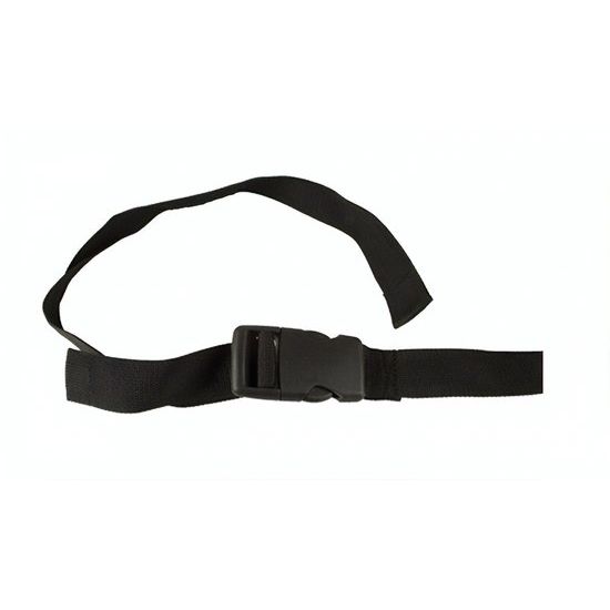 Zwarte Steco Monkey-Mee spanband van kunststof met logo, accessoires voor bevestiging en transport.