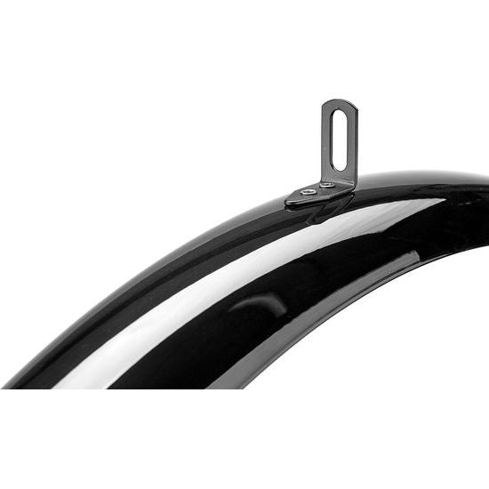 Zwarte SKS Bluemels Basic spatbordenset voor 27,5 en 29 inch fietsen, geschikt voor alle weersomstandigheden.