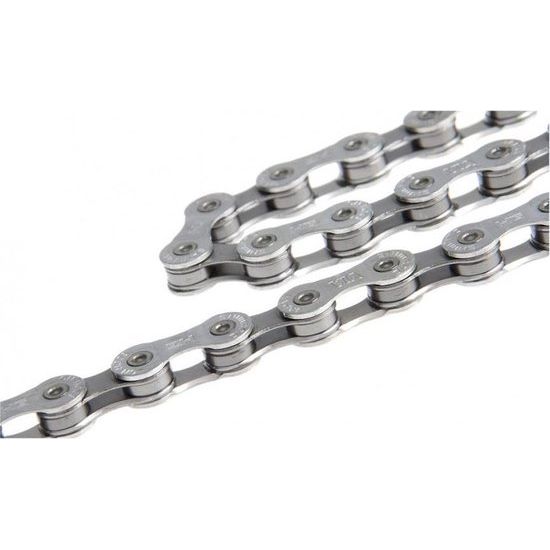 Shimano HG93 9-speed ketting met 114 schakels, geschikt voor racefietsen en mountainbikes, zichtbaar op de afbeelding
