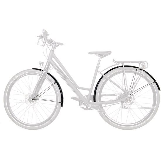 Zwarte SKS Bluemels Basic spatbordenset voor 20-inch fiets, eenvoudig en duurzaam voor extra bescherming tegen modder