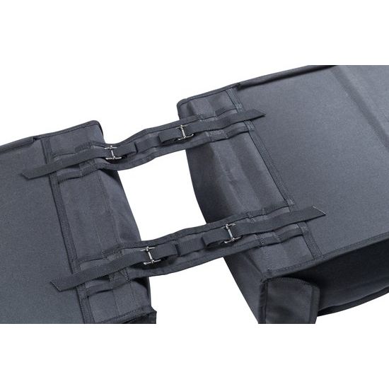 Basil Mara XXL 47 Liter Dubbele Fietstas Zwart Waterafstotend Reflecterend