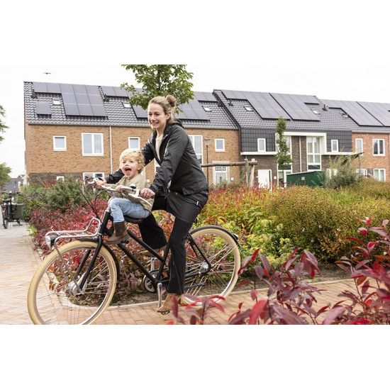 Steco voetsteun voor framebuis, mat zwart, stevige voetrusten voor fietsframe, zichtbaar op de afbeelding