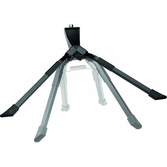 Ursus Standaard 2-Poot Hopper 28 inch, zwarte metalen standaard met twee poten voor trappen en meubels