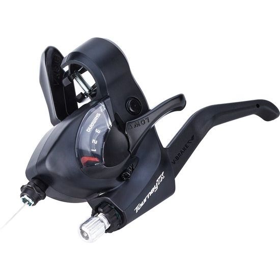 Shimano Schalt-/Bremshebel 3 Speed Tourney ST-TX800 Links - 2-Finger - Schwarz