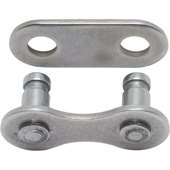 KMC Snap-On smalle EPT kettingschakels 1/2" x 3/32" zilver, set van 2 metalen kettingschakels en pennen