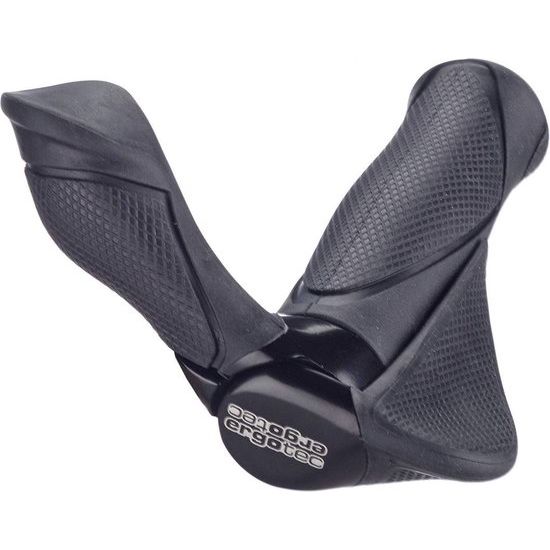 Ergotec Handvatten Mf2 Small Kraton / Aluminium 130+130 Mm - Zwart