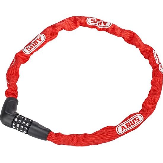 Abus Steel-O-Chain kettingslot 75 cm met 5 mm ketting, geschikt voor fietsbeveiliging, zwart met code sluiting.