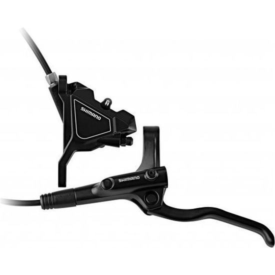 Shimano MT200 hydraulische schijfremset voor mountainbike, flat mount, zonder remschijf, duidelijk zichtbaar in afbeelding.