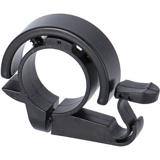 XLC fietbel ring DD-R01, duurzame en heldere fietsbel voor dames en heren, zichtbaar op een zilveren fiets.
