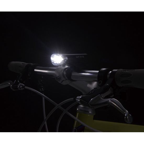 Cateye El135N en Orb Ld160 lampenset met batterijverlichting, zwart, voor fietsverlichting en veiligheid.
